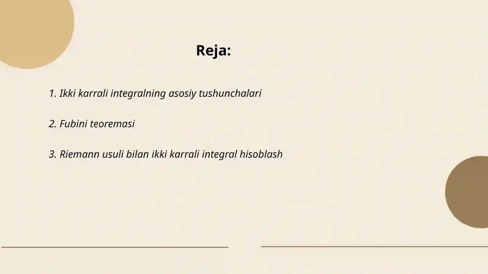 Ikki va uch karrali integrallar 2