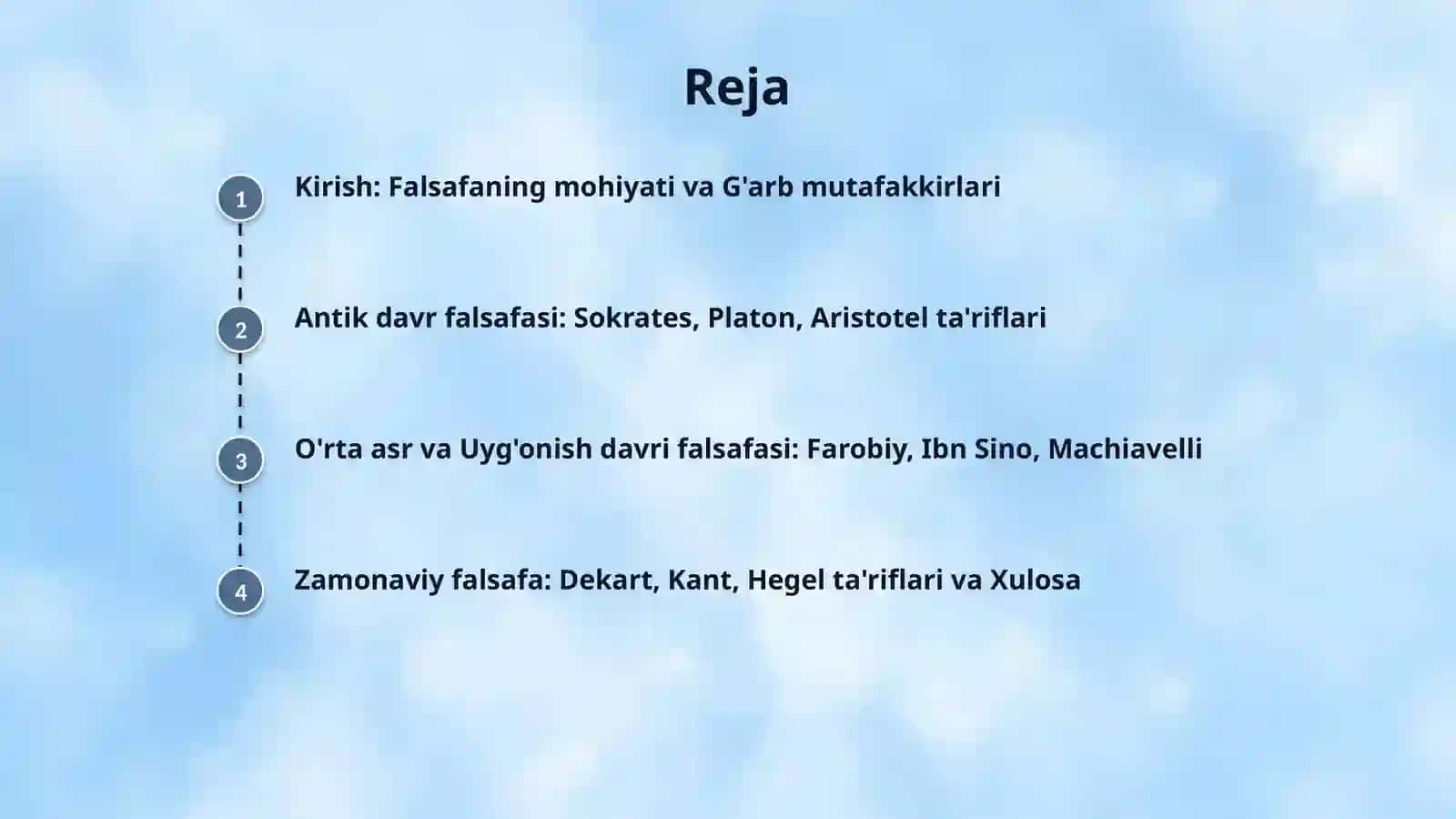 Falsafaga oid G'arb mutafakkirlarning ta'riflari 2
