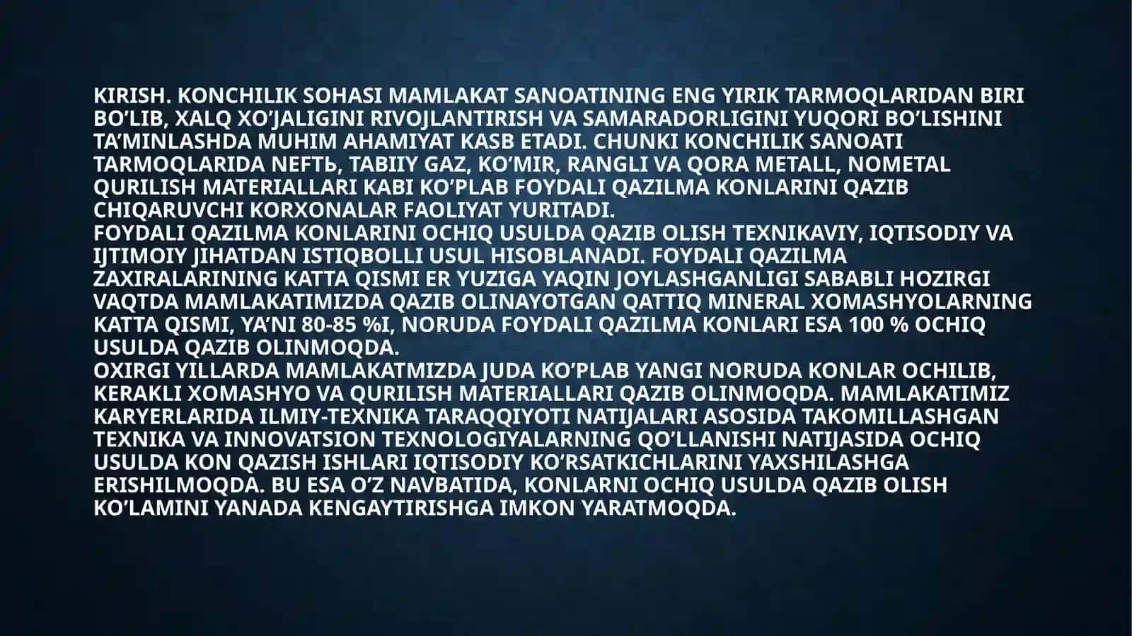 Konchilik sanoati 2
