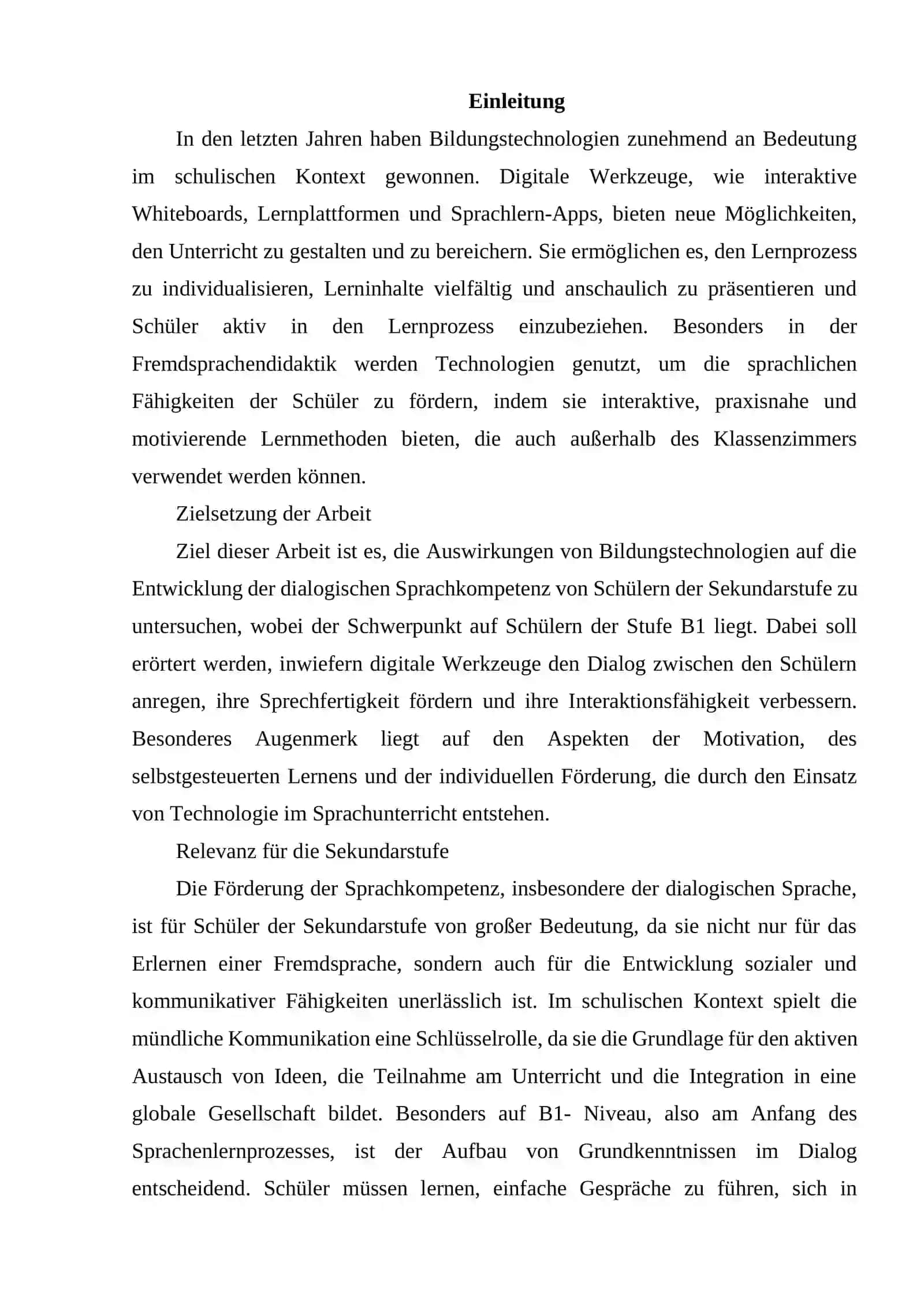 DIE BEDEUTUNG VON BILDUNGSTECHNOLOGIEN FÜR DIE ENTWICKLUNG DER MÜNDLICHEN REDE VON SCHÜLERN DER SEKUNDARSCHULE.(AM BEISPIEL VON SCHÜLERN DER STUFE B1 ) 2