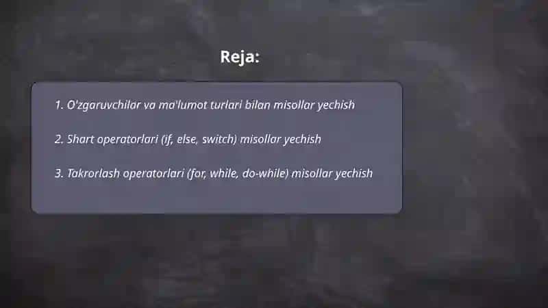 C# dasturlash tilida misollar yechish 2