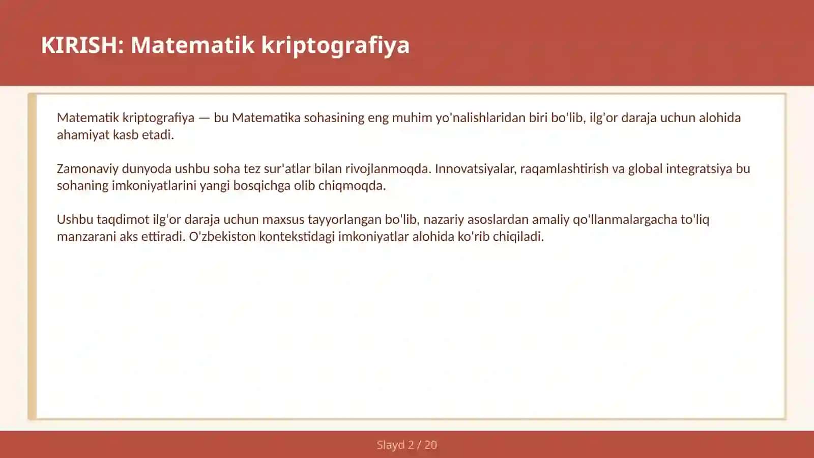 MATIMATIK KRIPTOGRAFIYA 2