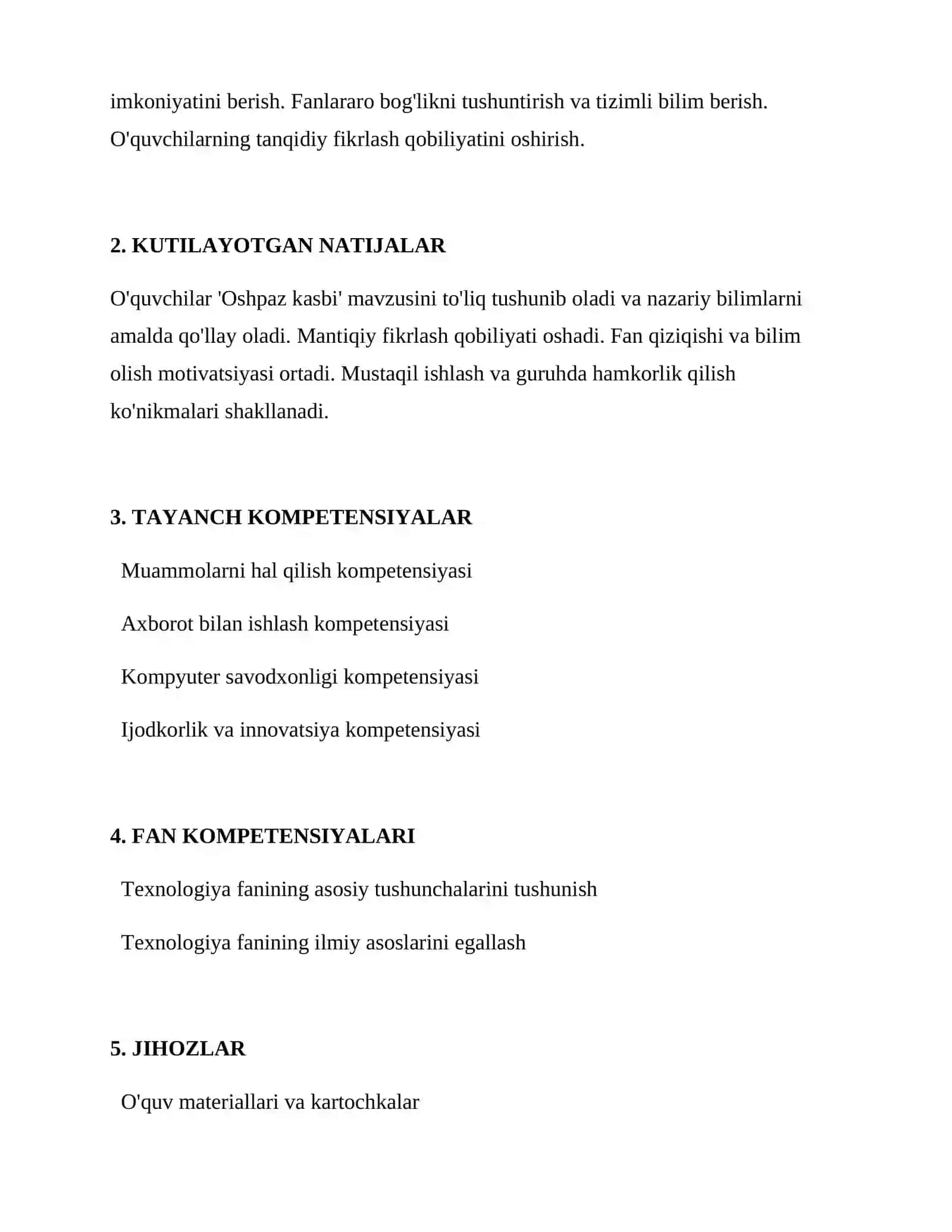 Oshpaz kasbi 2