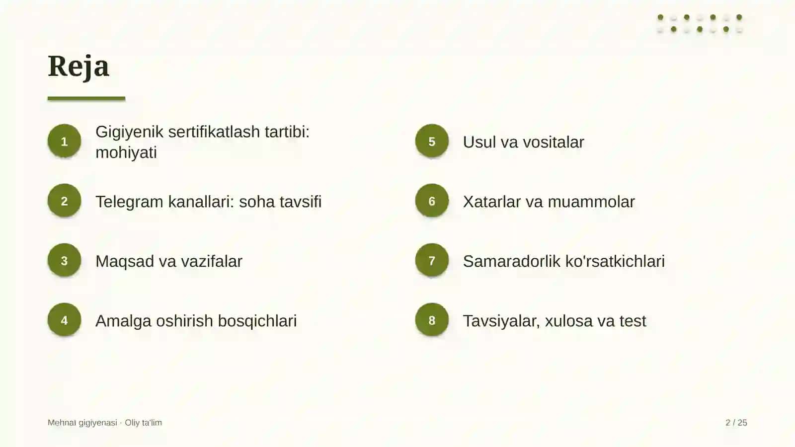Telegram kanallarida gigiyenik sertifikatlash tartibi 2