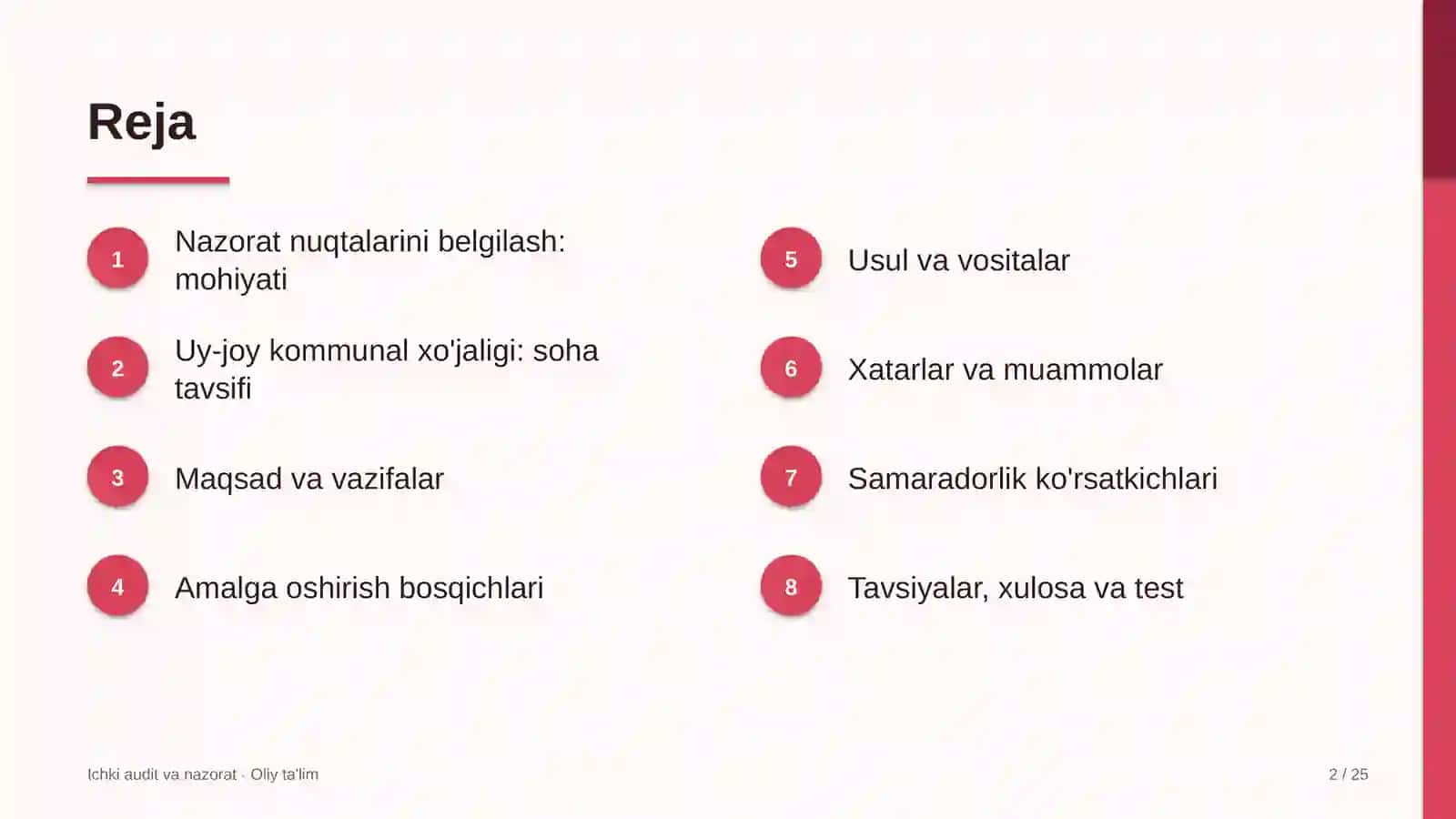 Uy-joy kommunal xo'jaligida nazorat nuqtalarini belgilash 2