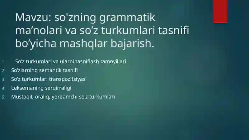 Oʻzbek Adabiy tili 2