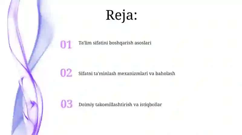 Ta'lim sifatini boshqarish 2
