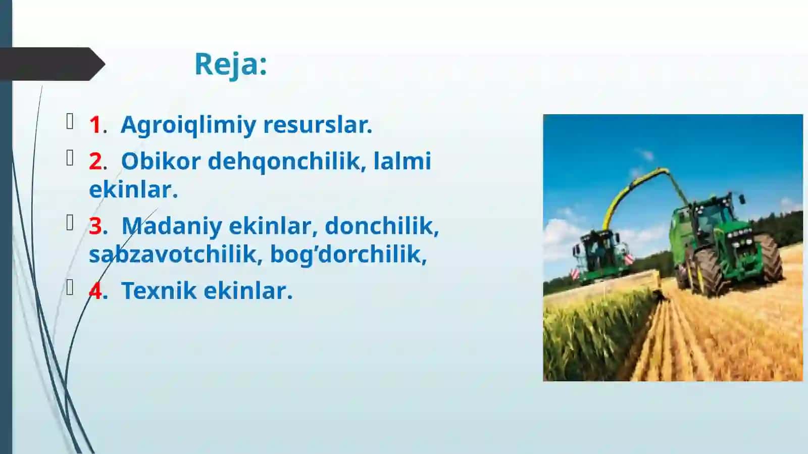 DEHQONCHILIK TARMOG’I 2