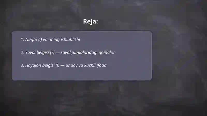 Oʻzbek tilida tinish belgilari 2