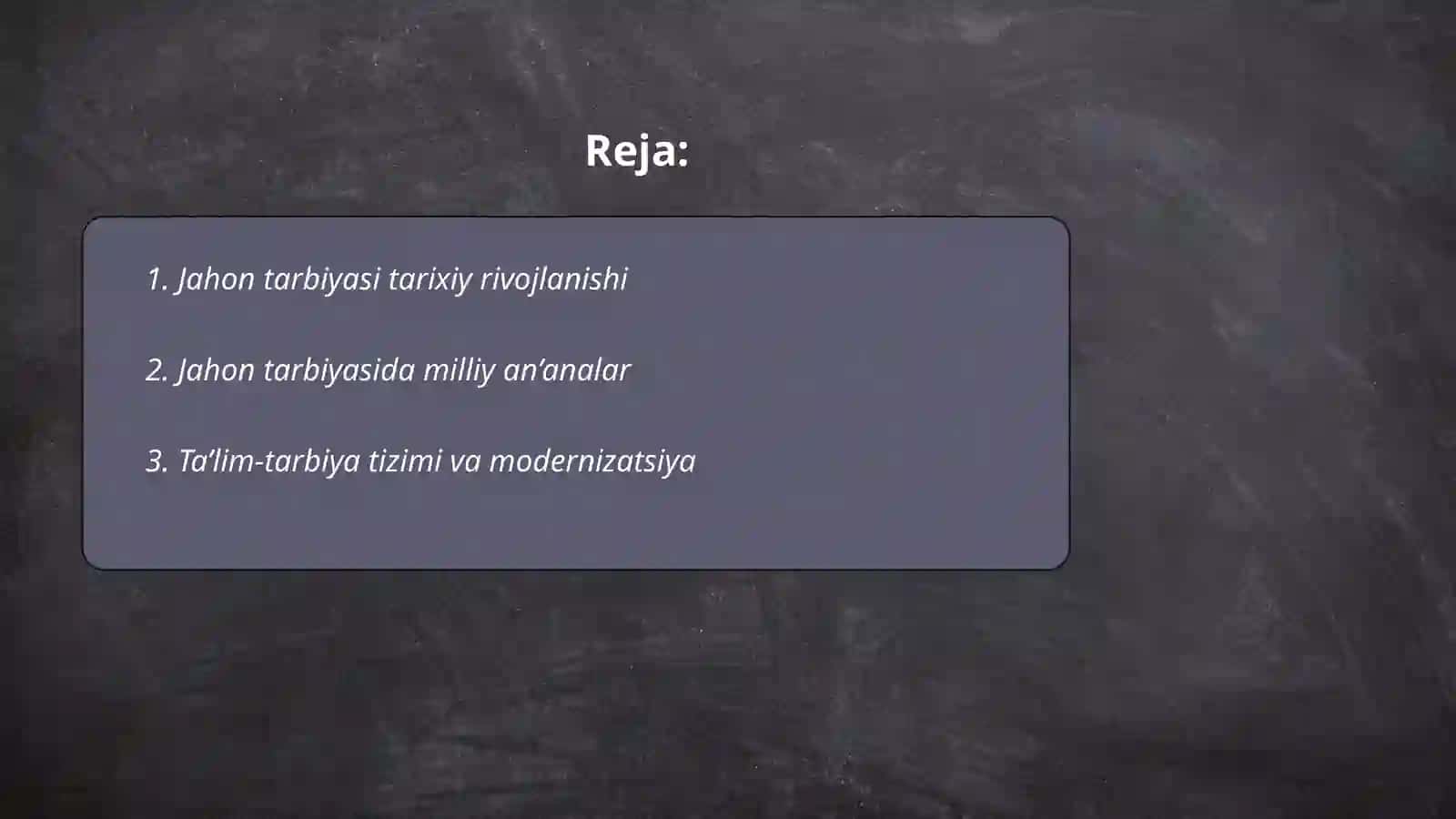 Jahon tarbiya konsepsiyasi 2
