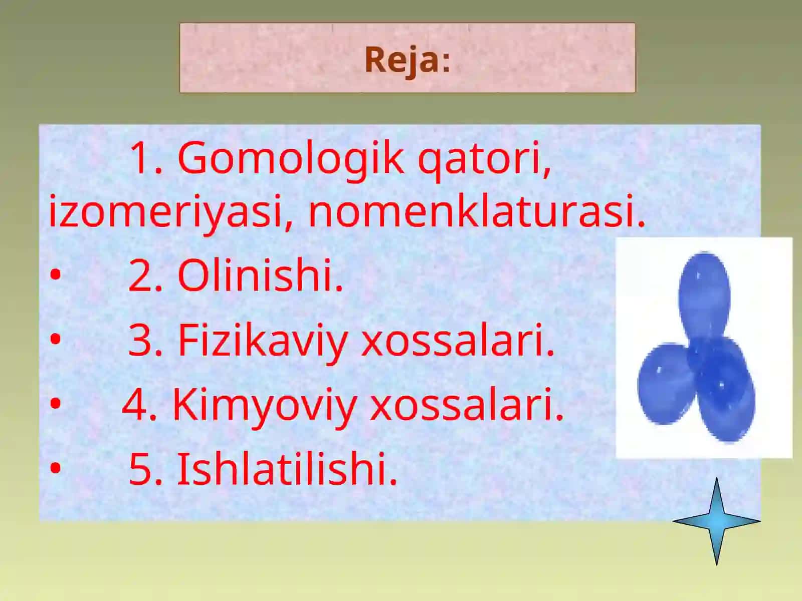 Alkanlarning olinishi va hossalari 2