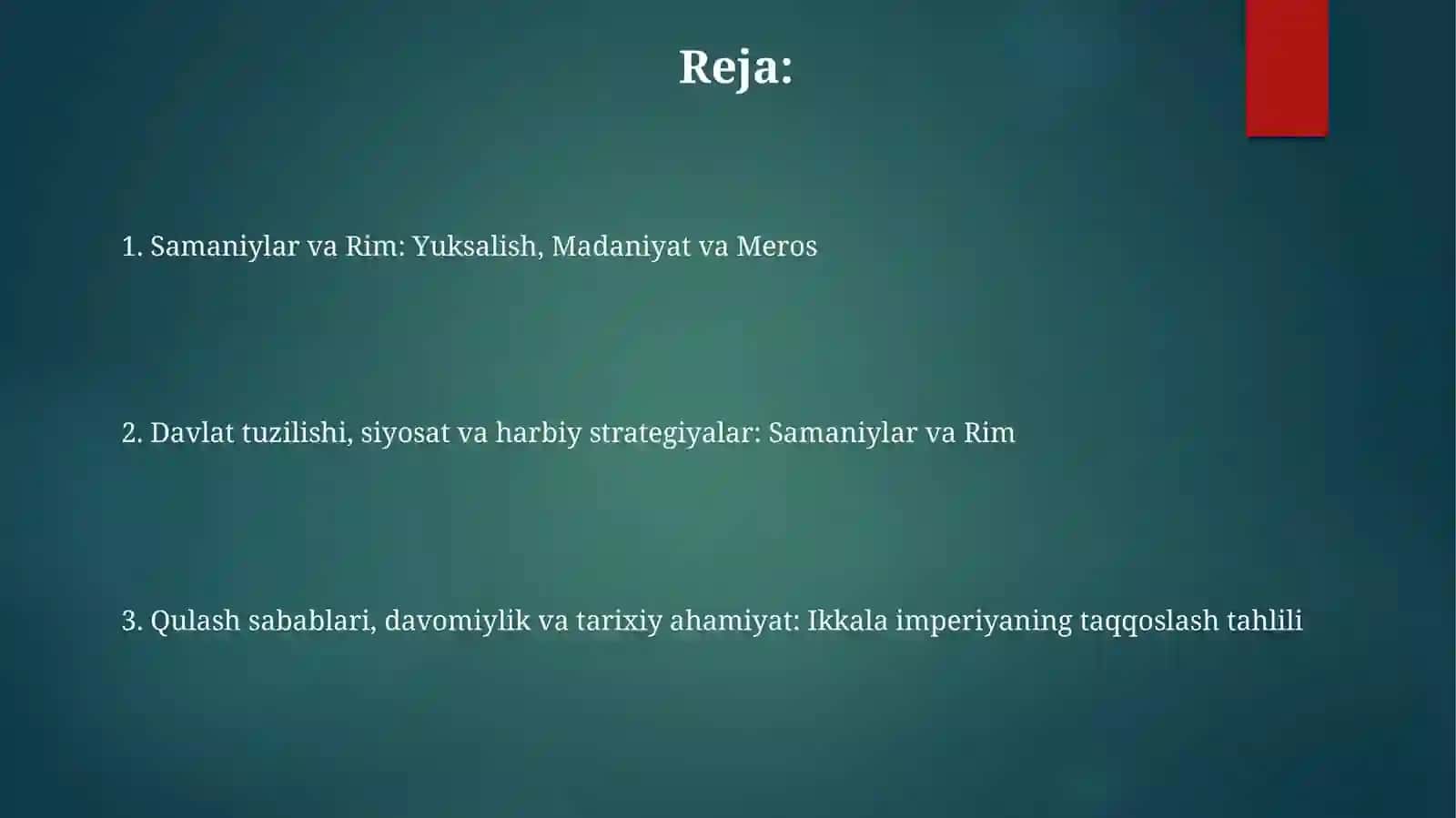 Samaniylar va Rim imperiyasi 2