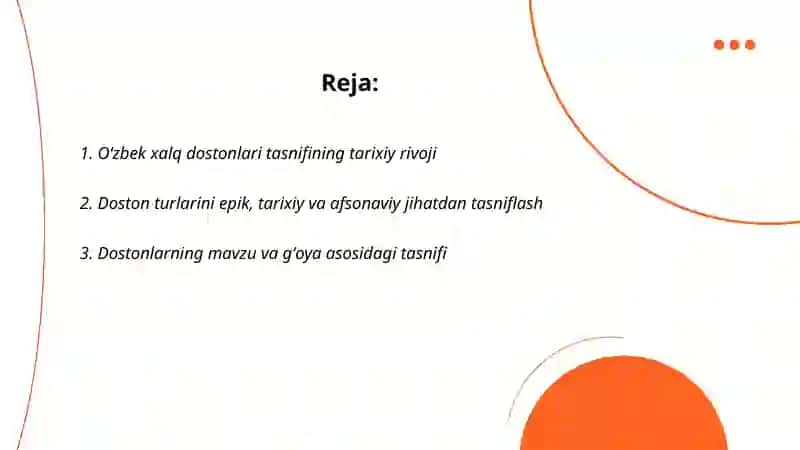 Oʻzbek xalq dostonlari tasnifi 2