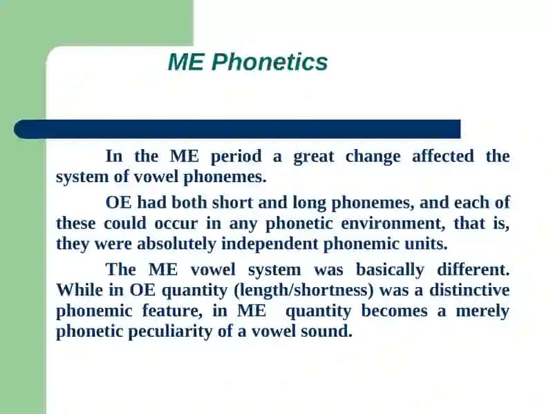MIDDLE ENGLISH PHONETICS 2