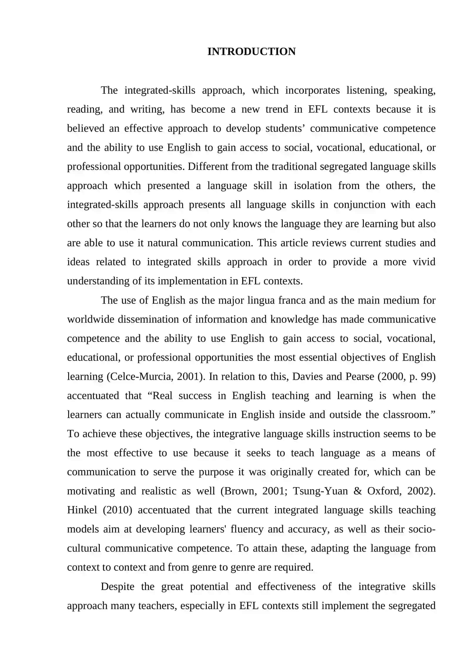 INTEGRATING OR SEGREGATING THE LANGUAGE SKILLS? THAT'S THE QUESTION! 2