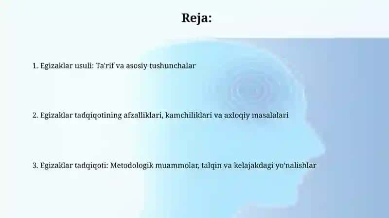 Egizaklar usuli 2