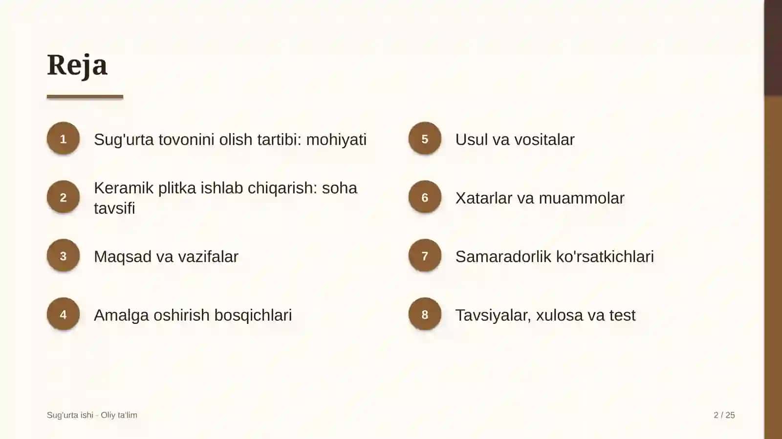 Keramik plitka ishlab chiqarishda sug'urta tovonini olish tartibi 2