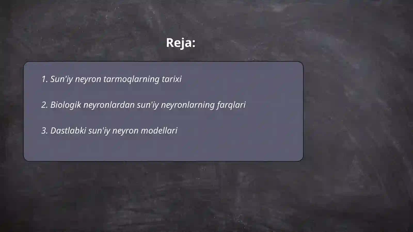 Sun’iy neyron tarmoqlari 2
