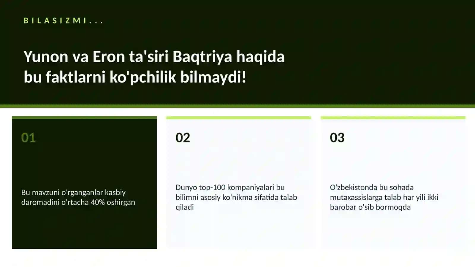 Yunon va Eron ta'siri Baqtriya 2