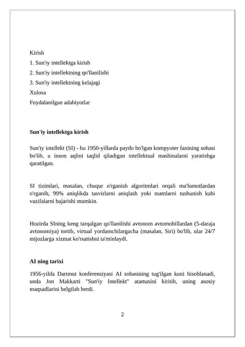 Suniy intellekt 2