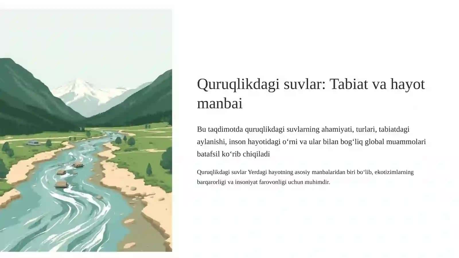 Quruqlikdagi suvlar 2