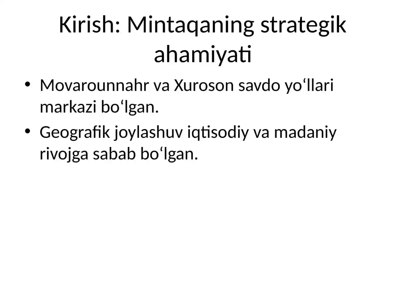 Arab Xalifaligi Davrida Movarounnahr va Xuroson 2