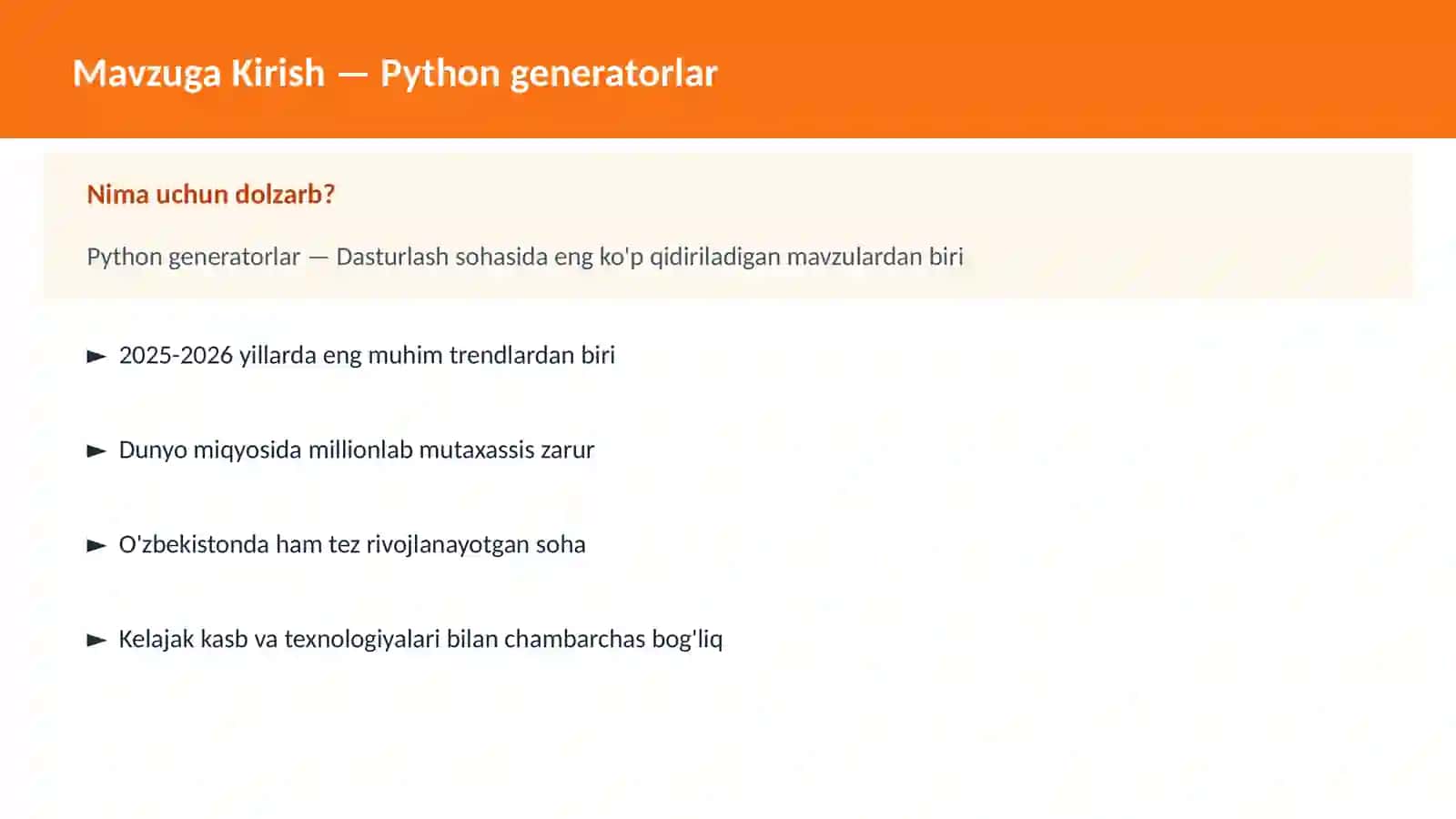 Python generatorlar 2