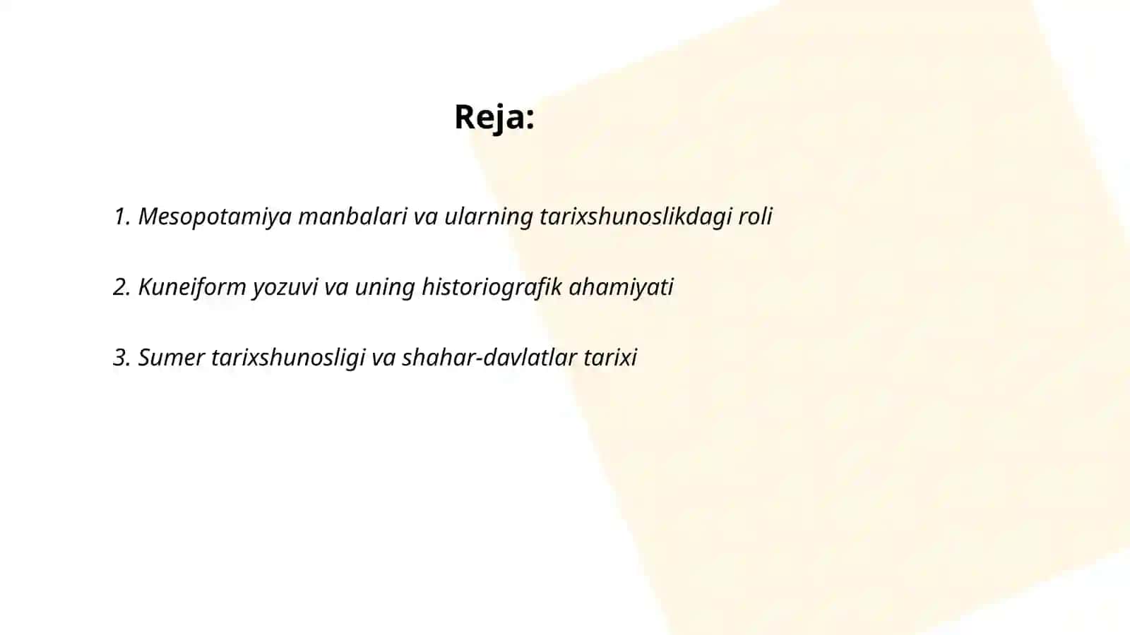 Mesopotamiya tarixshunosligi 2