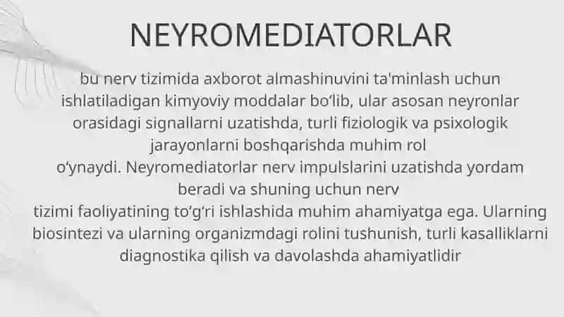 NEYROMEDIATORLAR 2