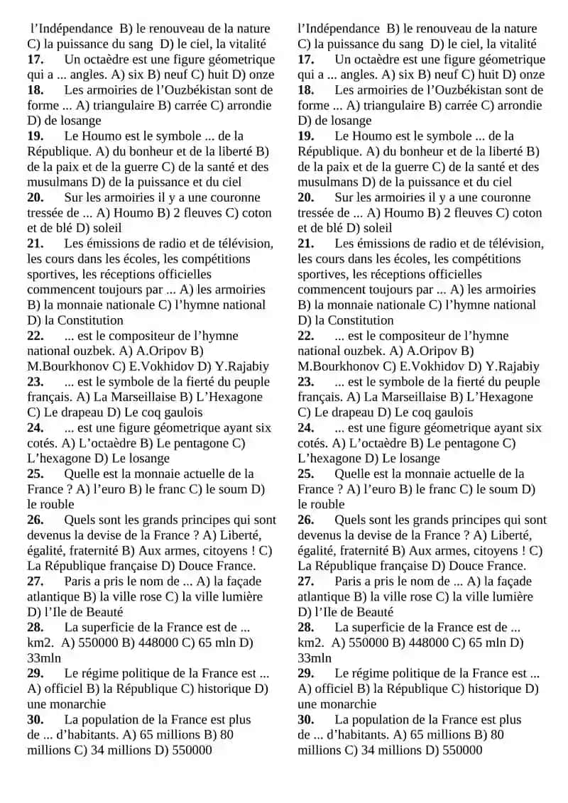Tests pour la 9e, pages 6,7,9 2