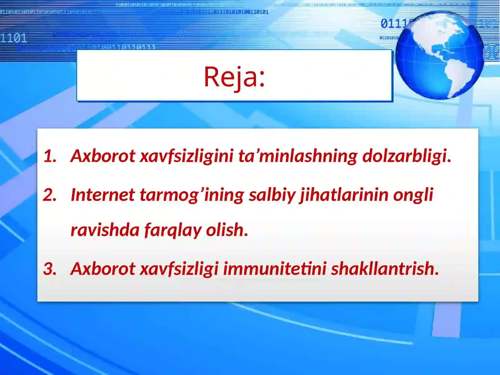 Axborot xavfsizligini taminlash 2