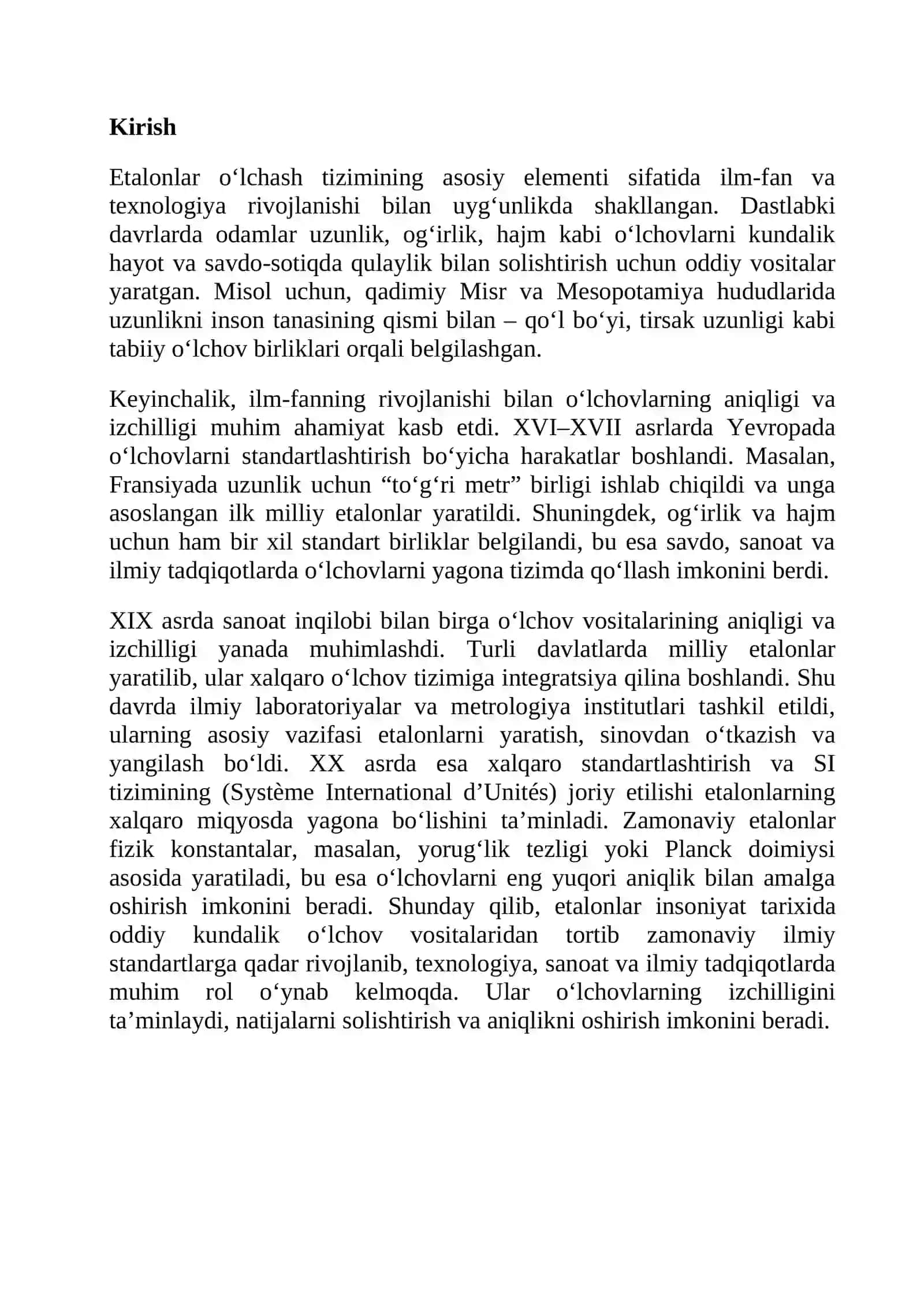 Etalonlarning yaratilish tarixi 2