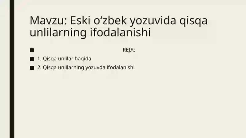 Eski o‘zbek yozuvi 2