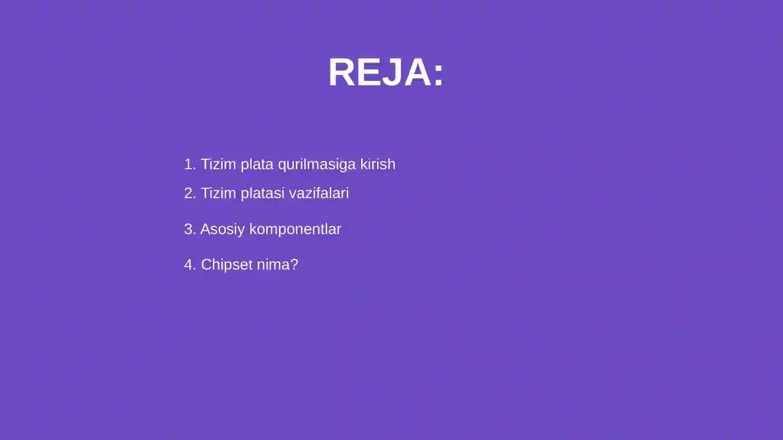 Tizim plata qurilmasi 2