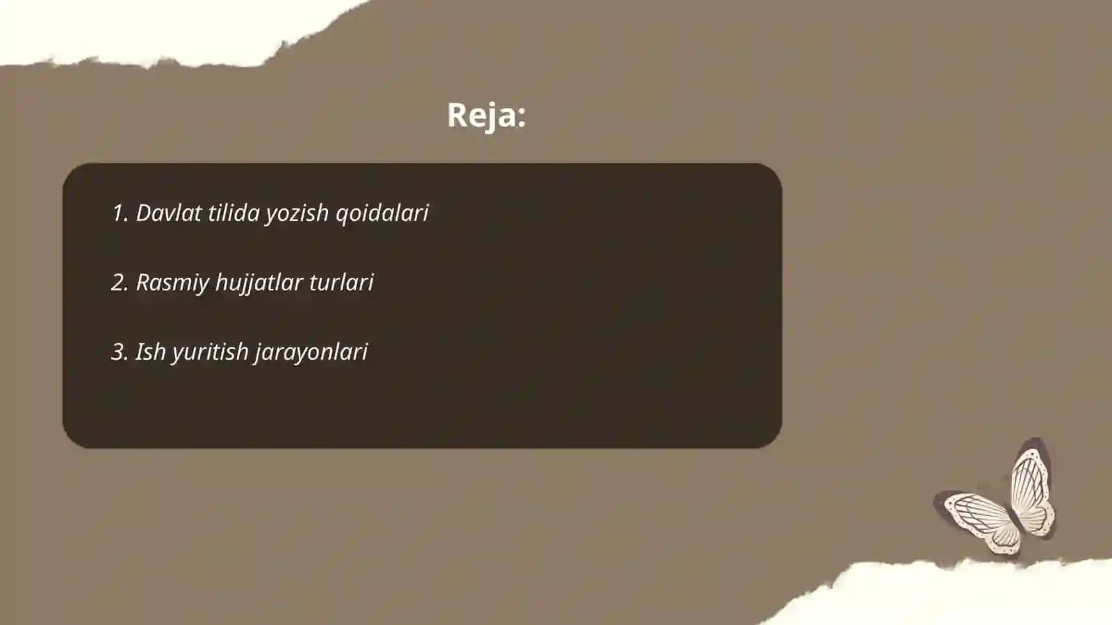 Davlat tilida ish yuritish hujjatlari 2