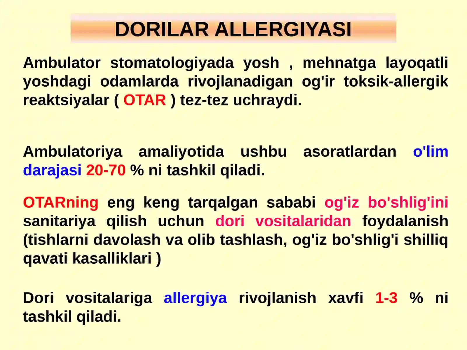 DORILAR ALLERGIYASI 2