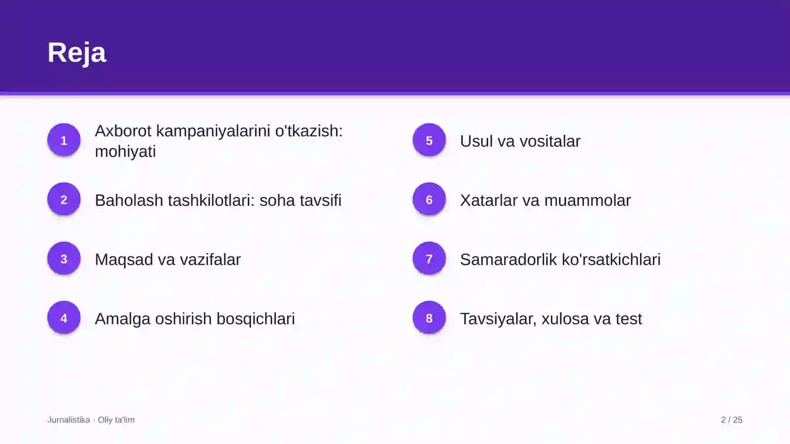 baholash tashkilotlarida axborot kampaniyalarini o'tkazish 3197 2