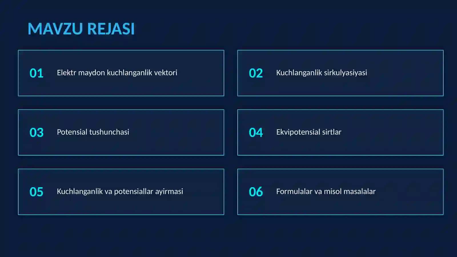ELEKTR MAYDONI VA POTENSIAL 2