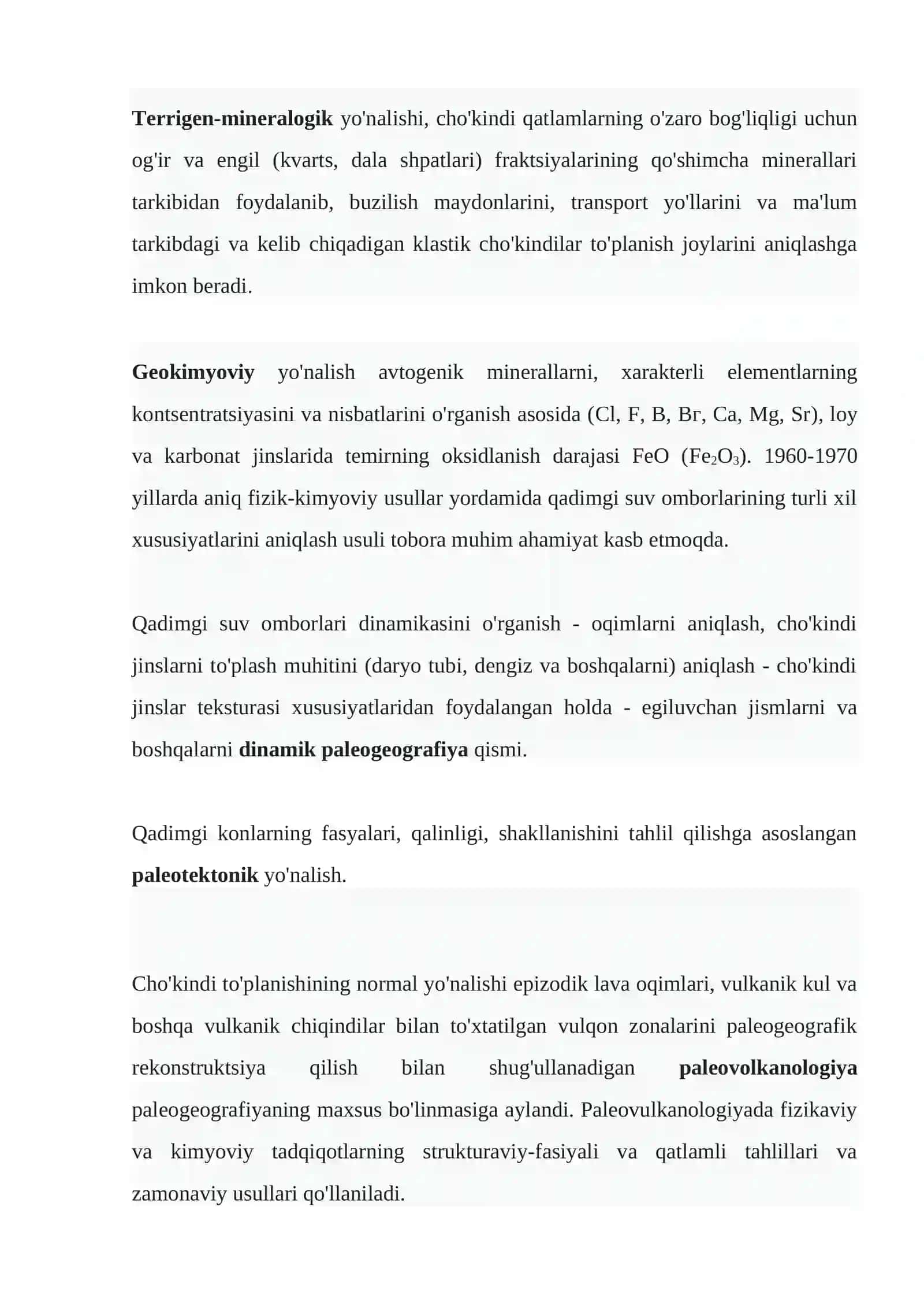 Paleogeografik yo‘nalish 2