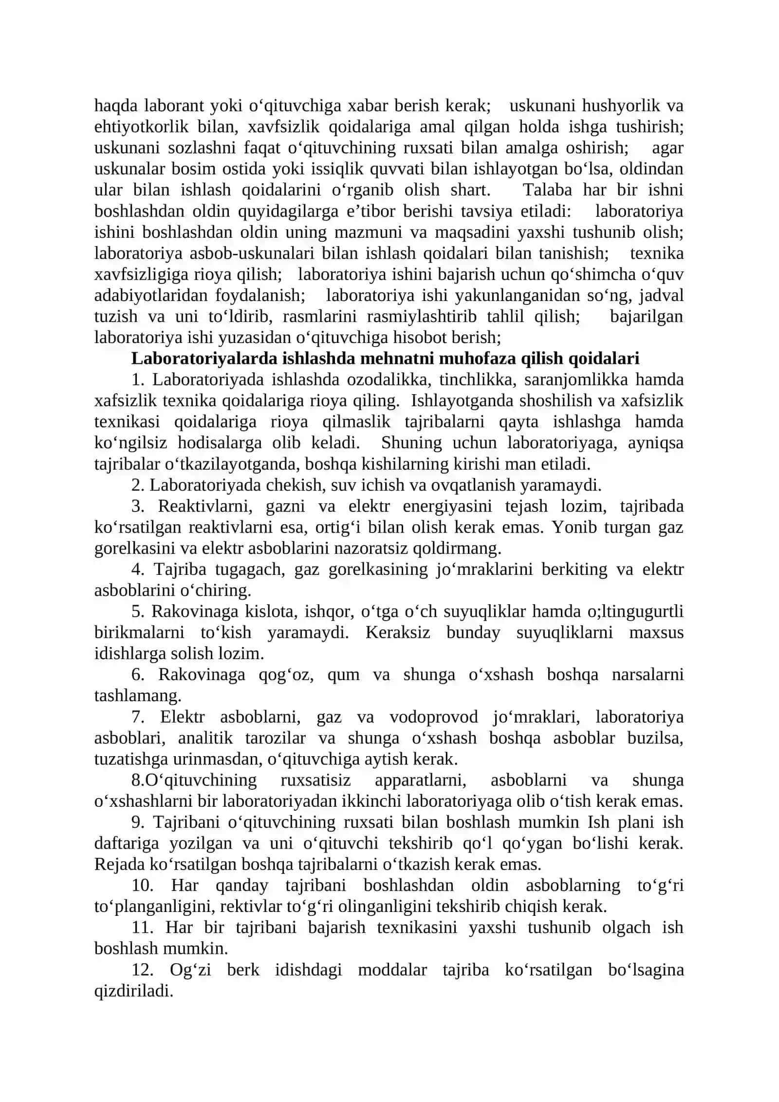 XAVFSIZLIK QOIDALARI 2
