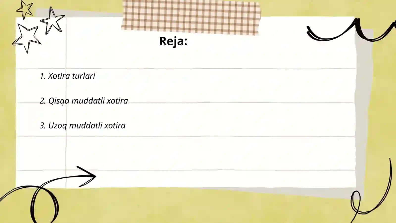 Xotira xususiyatlari 2