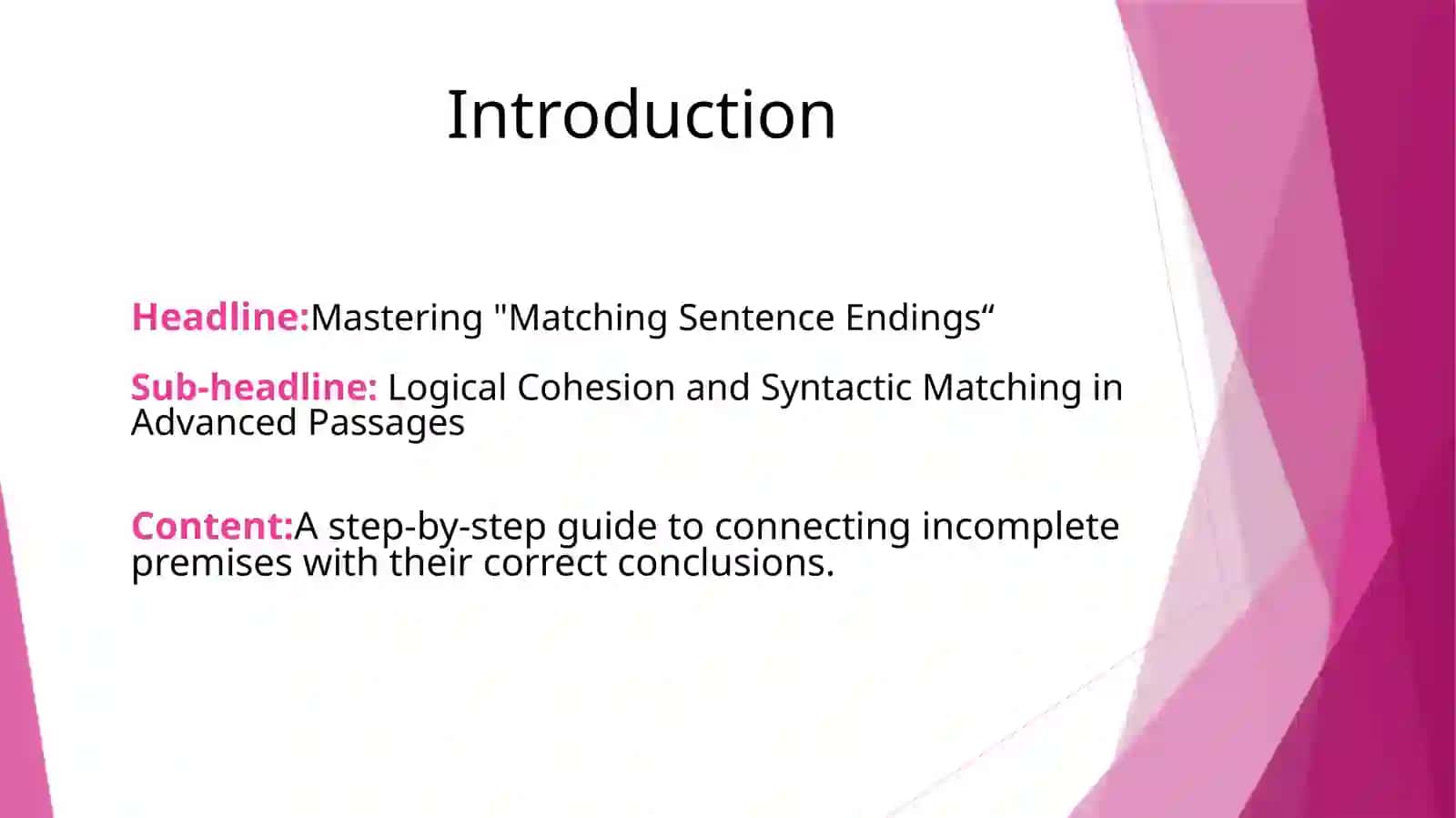 Matching Sentence Endings 2