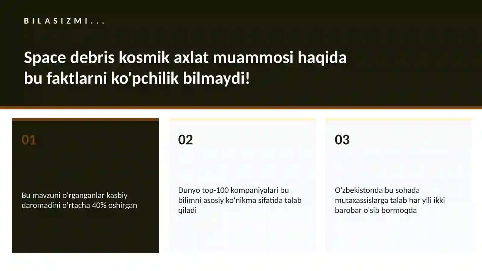 Space debris kosmik axlat muammosi 2