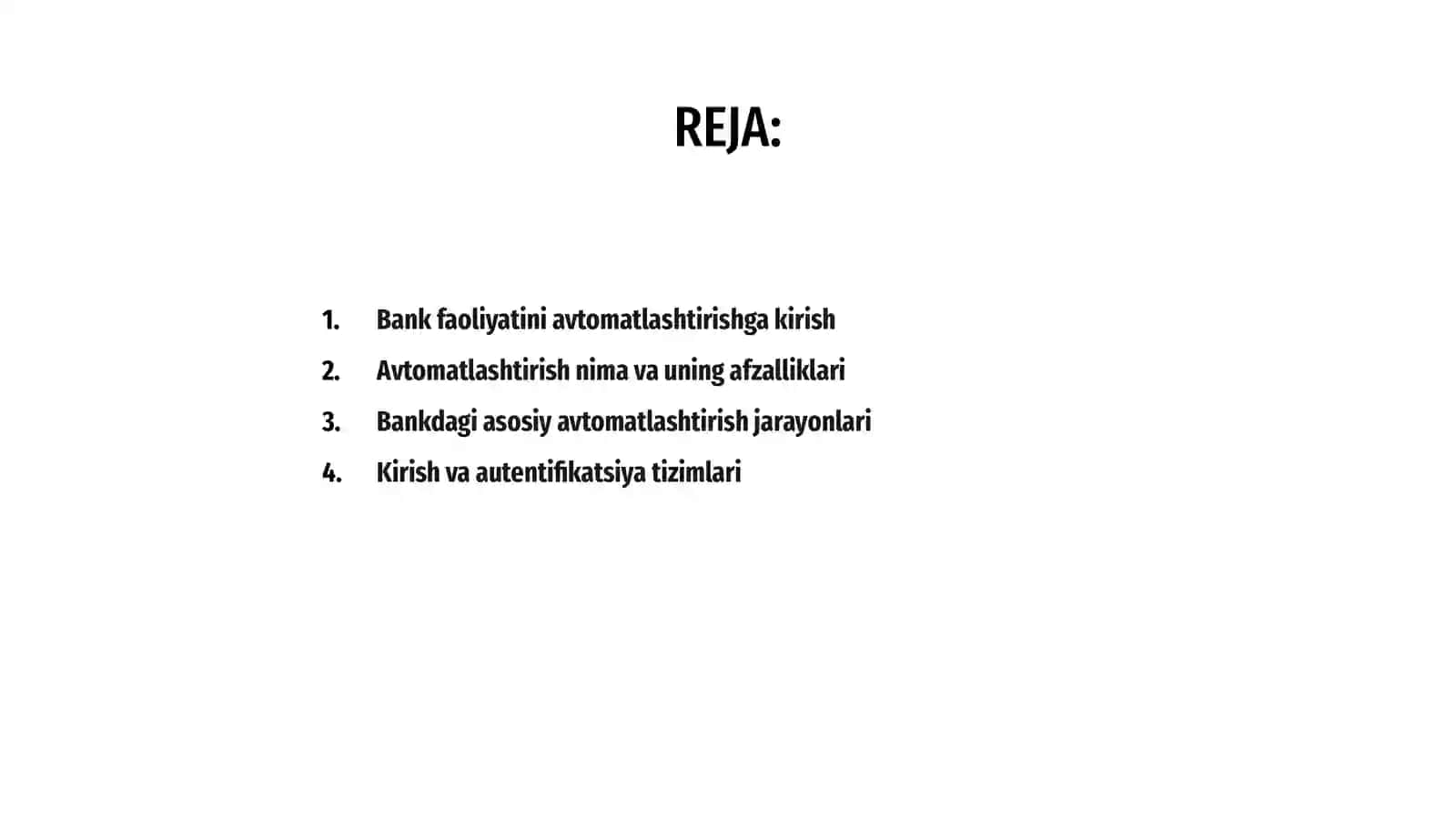 Bank faoliyatini avtomatlashtirish 2