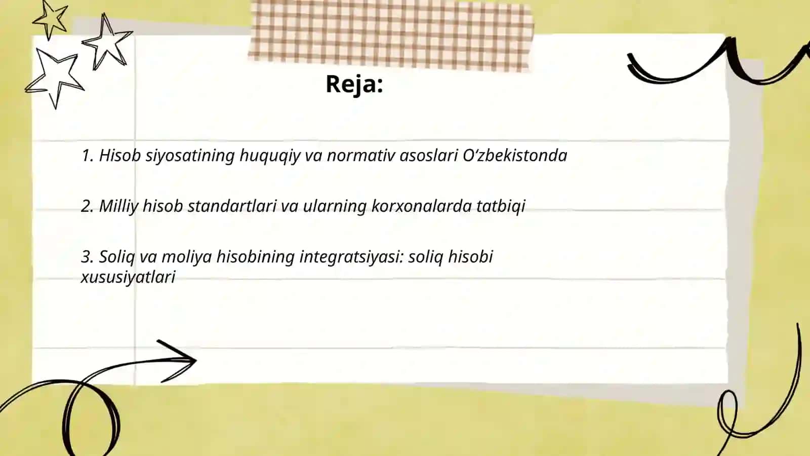 Oʻzbekiston Respublikasida korxonalarida hisob siyosatining oʻziga xos xususiyatlari 2