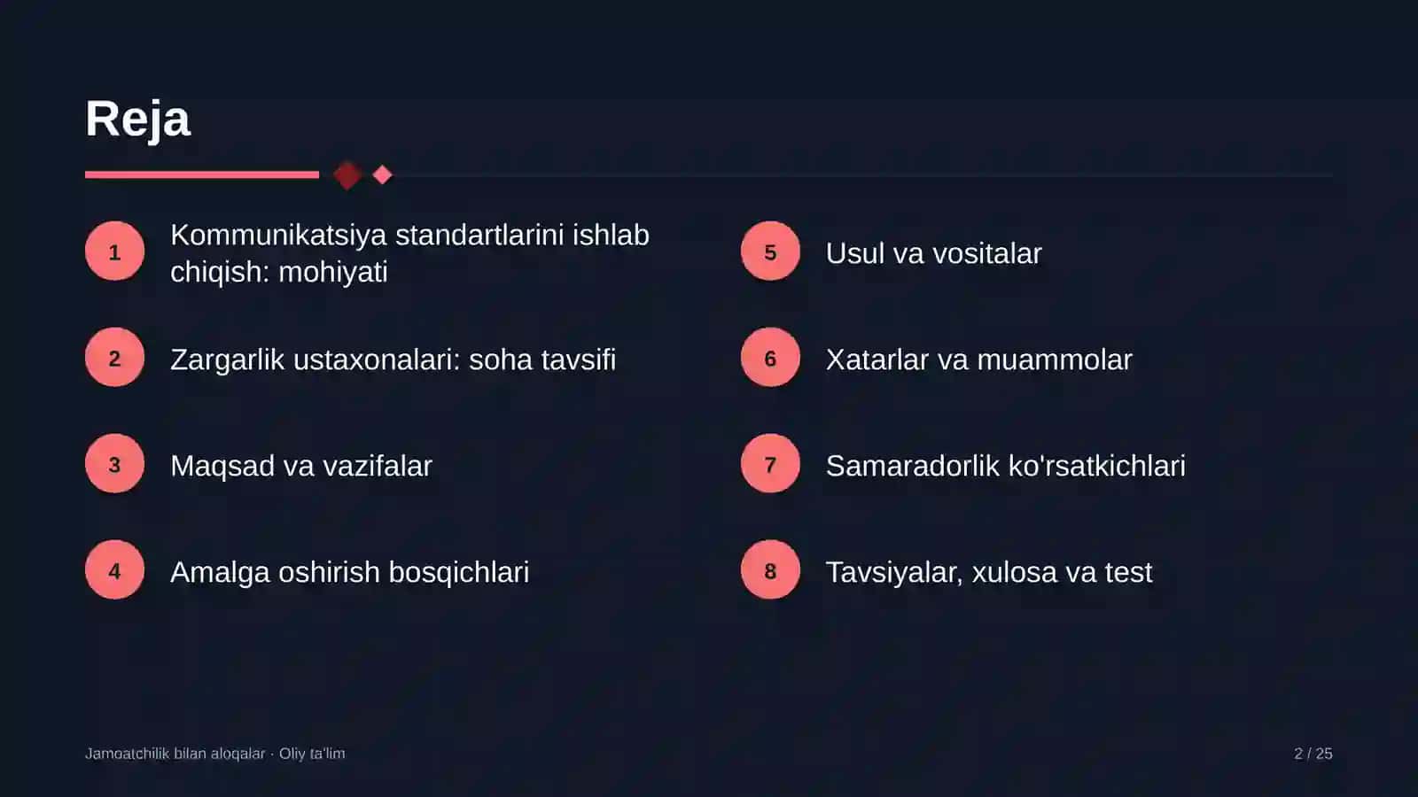 zargarlik ustaxonalarida korporativ kommunikatsiya standartlarini ishlab chiqish 7725 2