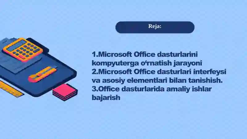 Microsoft office dasturlari bilan ishlash 2