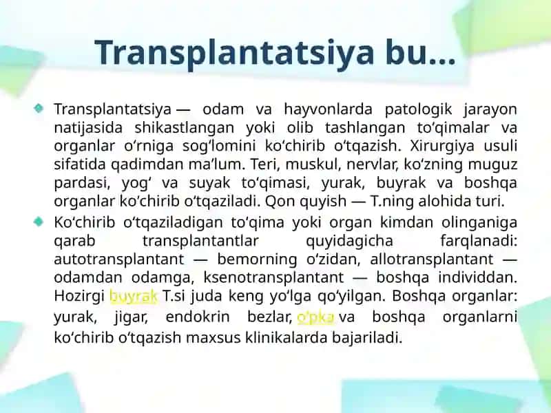TRANSPLANTATSIYA 2