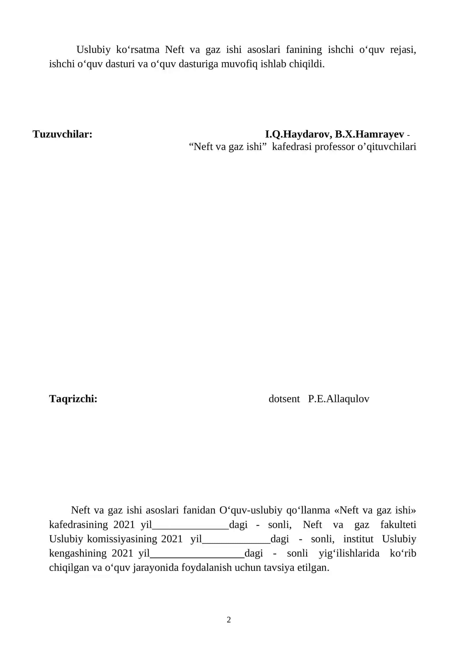 Neft va Gaz Konlari Geologiyasi 2
