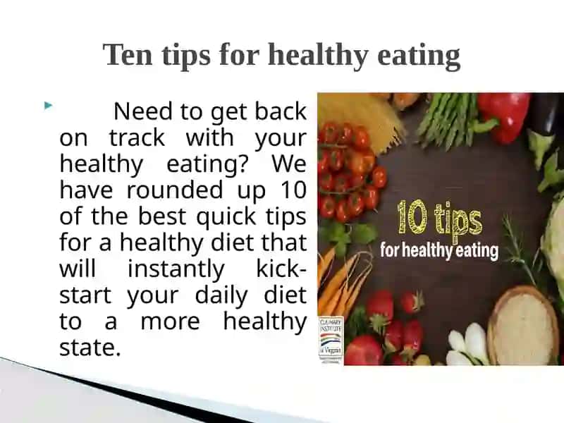 Ten tips for healthy eating 2